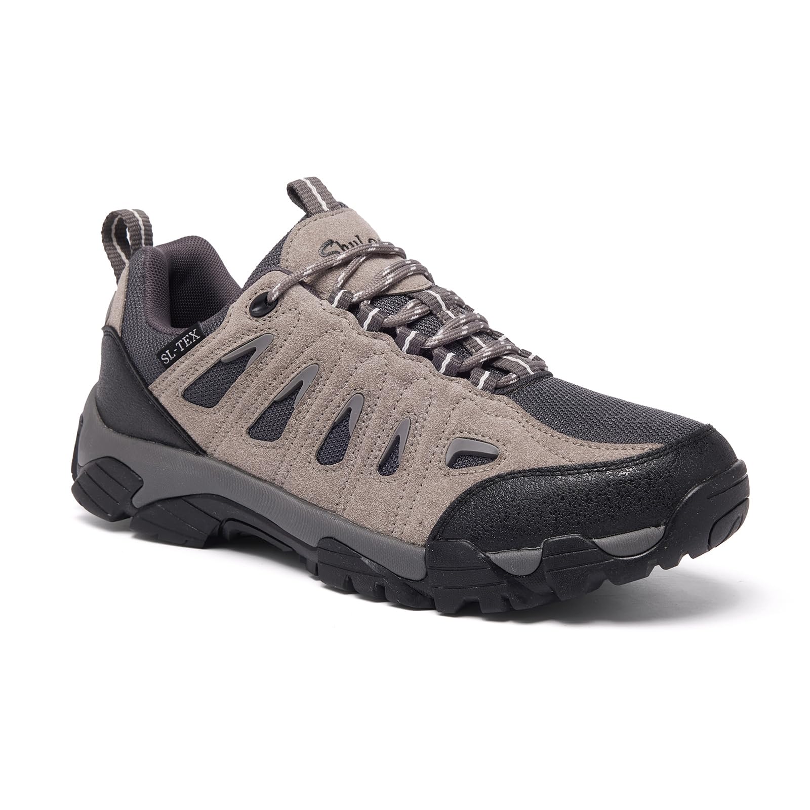 SHULOOK Men's Waterproof Hiking Shoes, Lightweight Low Top Trail Shoes | Slip Resistant O…