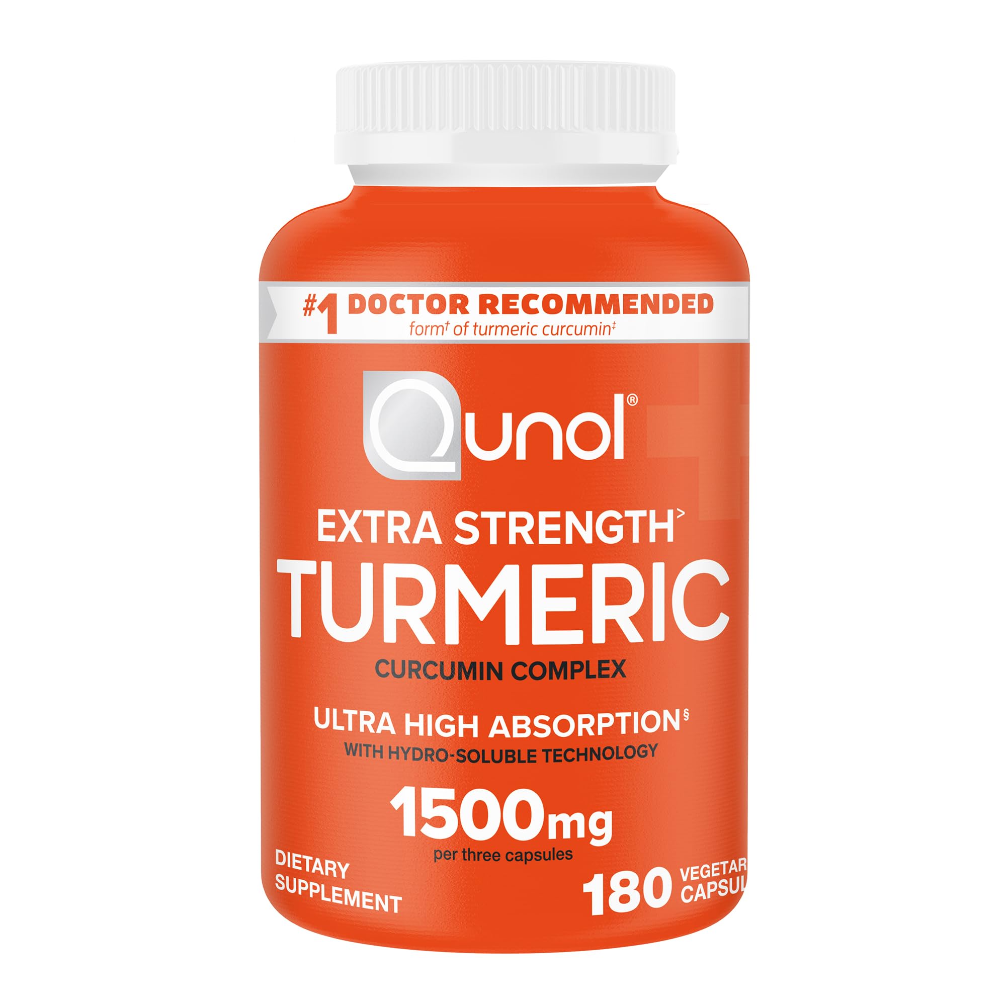 Turmeric Curcumin Supplement, Turmeric 1500mg With Ultra High Absorption, Joint Support Supplement, Extra Strength Turmeric Capsules, 2 Month Supply, 180 Count (Pack of 1)