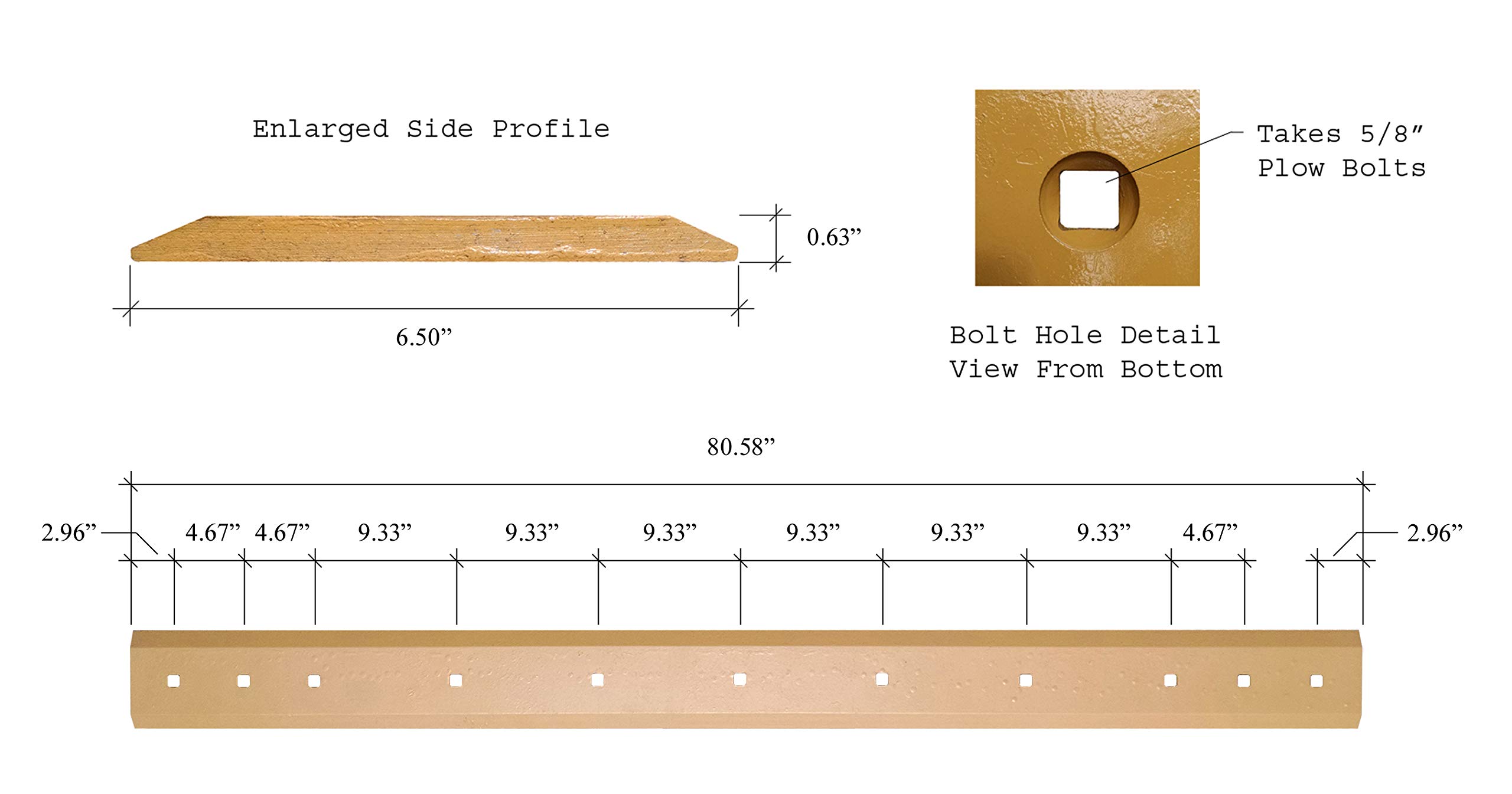 Amazon.com: 135-9397 Skid Steer Cutting Edge with Hardware