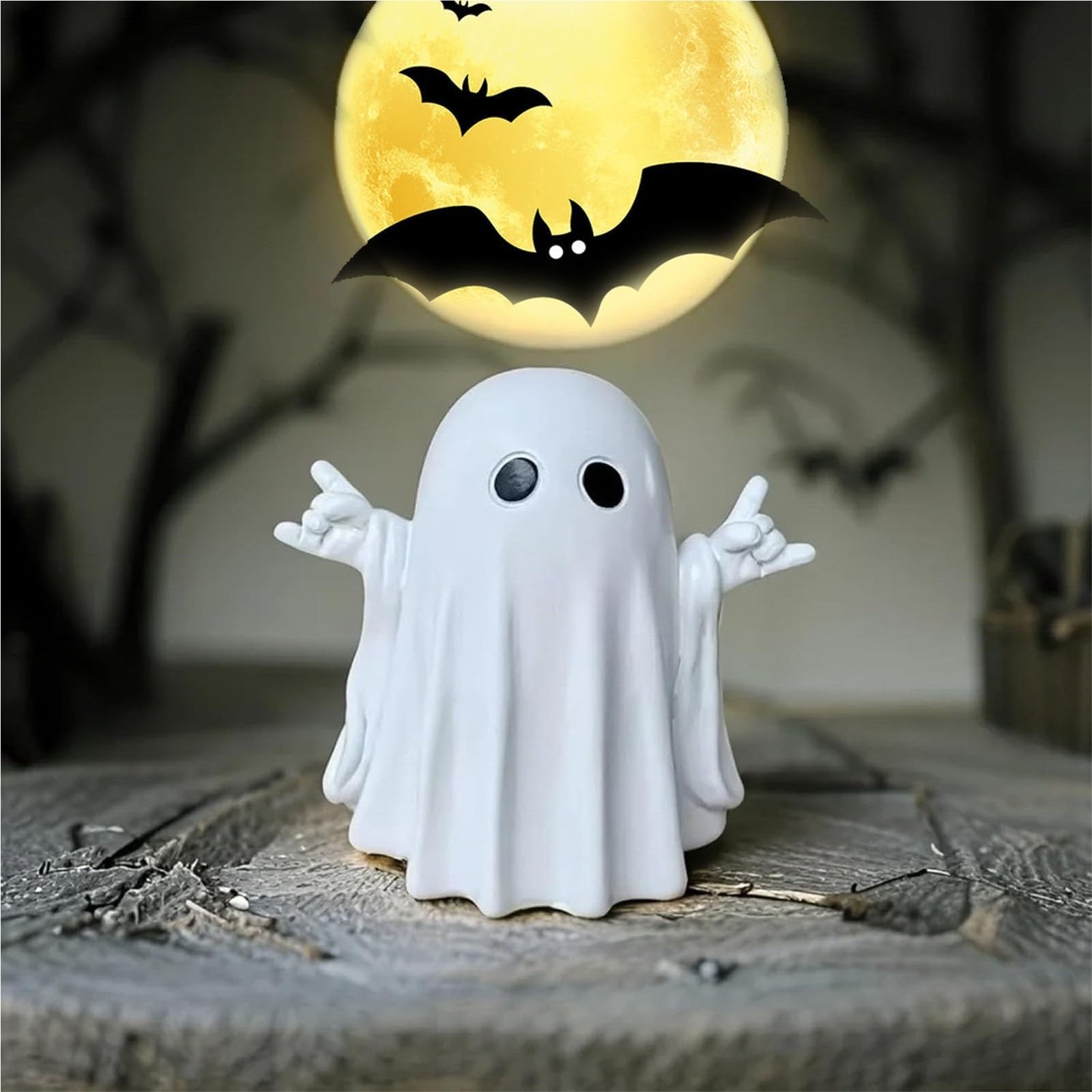 Figurine fantôme Halloween en résine (lot de 3) pour décoration gothique de table