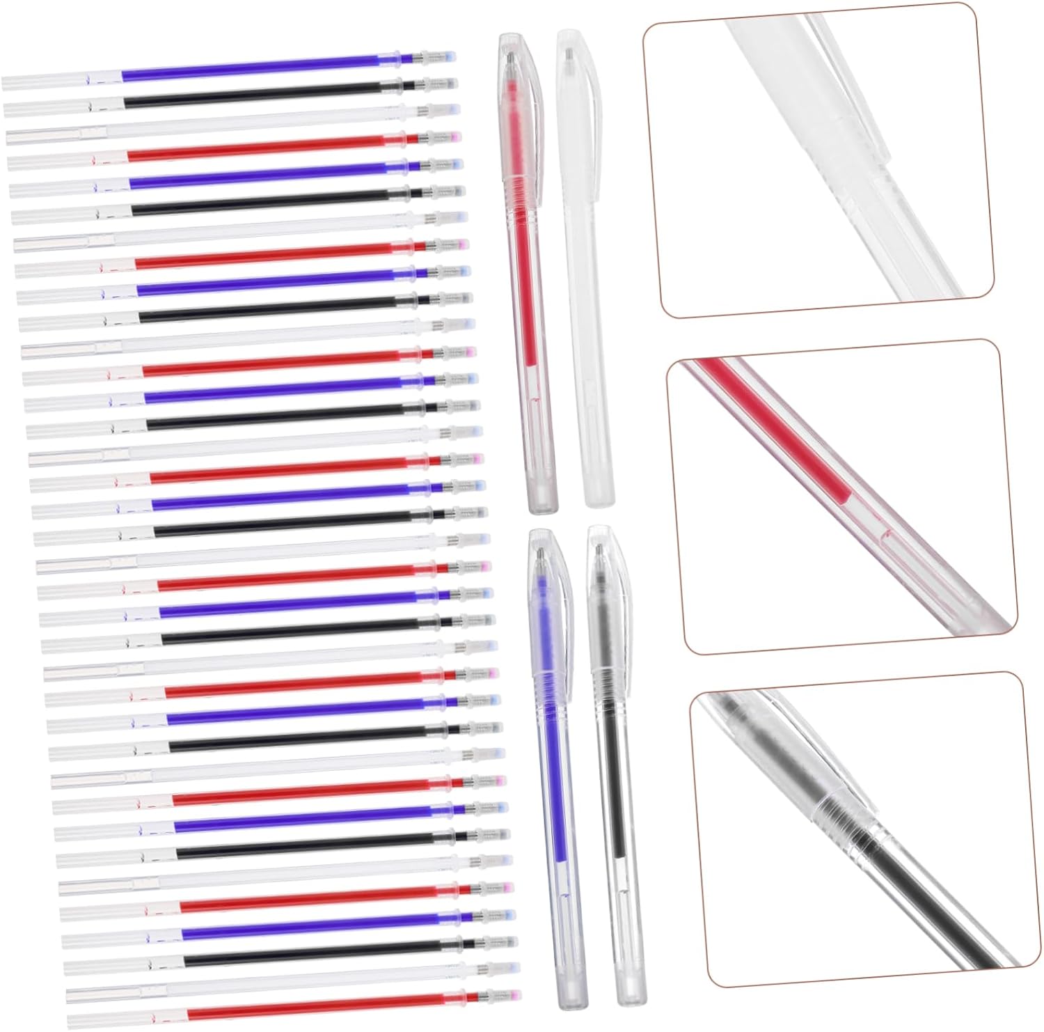 NUOBESTY 4Sets Heat Erasable Marking Pens Washing Pen for DIY Sewing Quilting Dressmaking Portable Lightweight Marking Tools for Precise Lines Easy Measurement