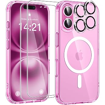 5-in-1 for iPhone 16 Case for Mag Safe 6.1 Inch Clear