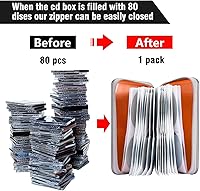 Vista 16 de Estuche para CD, capacidad para 80 unidades, para CD/DVD, cartera, de plástico duro, CD y DVD, carpetas de almacenamiento para automóvil, hogar