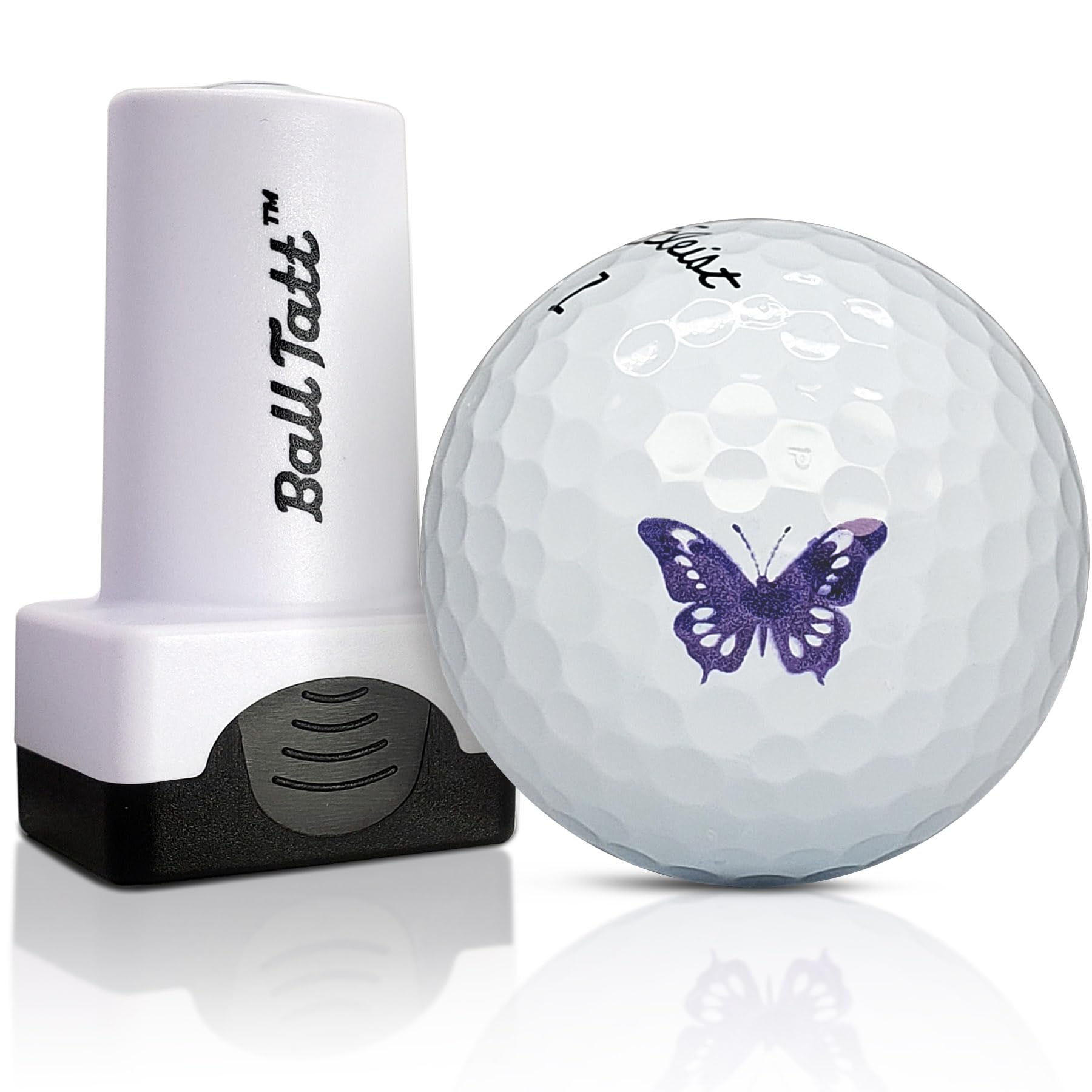 Golf Ball Stamp - Self-Inking Marker - Quick-Dry Permanent Marking Tool, No Leaks or Refills, Reusable & Waterproof Golfing Stamper - Ideal Gift for Golfers, Dads, (Animals and Plants)