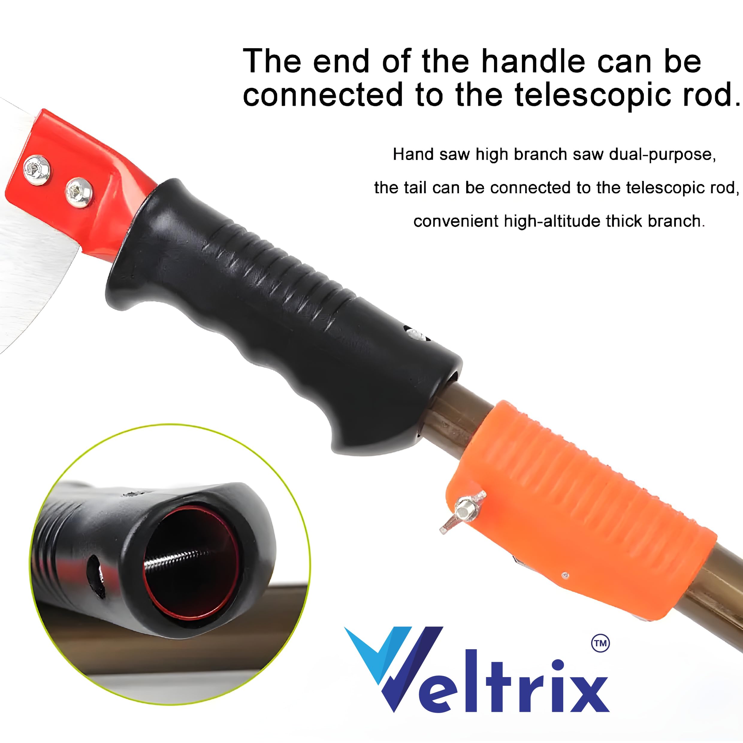 Veltrix Pruning Gardening Saw | Sharp Blade Hand Saw for Tree, Branch & Wood Cutting | Lightweight, Durable Tool for Camping & Outdoor Use (Single Hook 21inch) - Image 4 thumbnail