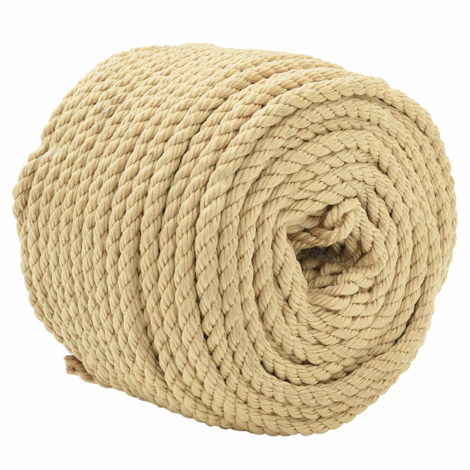 Cuerda para barco de polipropileno natural, 100 m x 0,8 cm, flotante y resistente a la intemperie para vela, canotaje y yate, para nudos y seguridad en exteriores