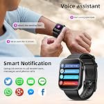 Hwagol Smart Watch (Answer/Make Call) 1.85inch Fitness Tracker, DIY Dials/Pedometer/Calories/Multiple Sport Modes/Voice Assistant, Smart Watches for Men Women Android iOS Phones