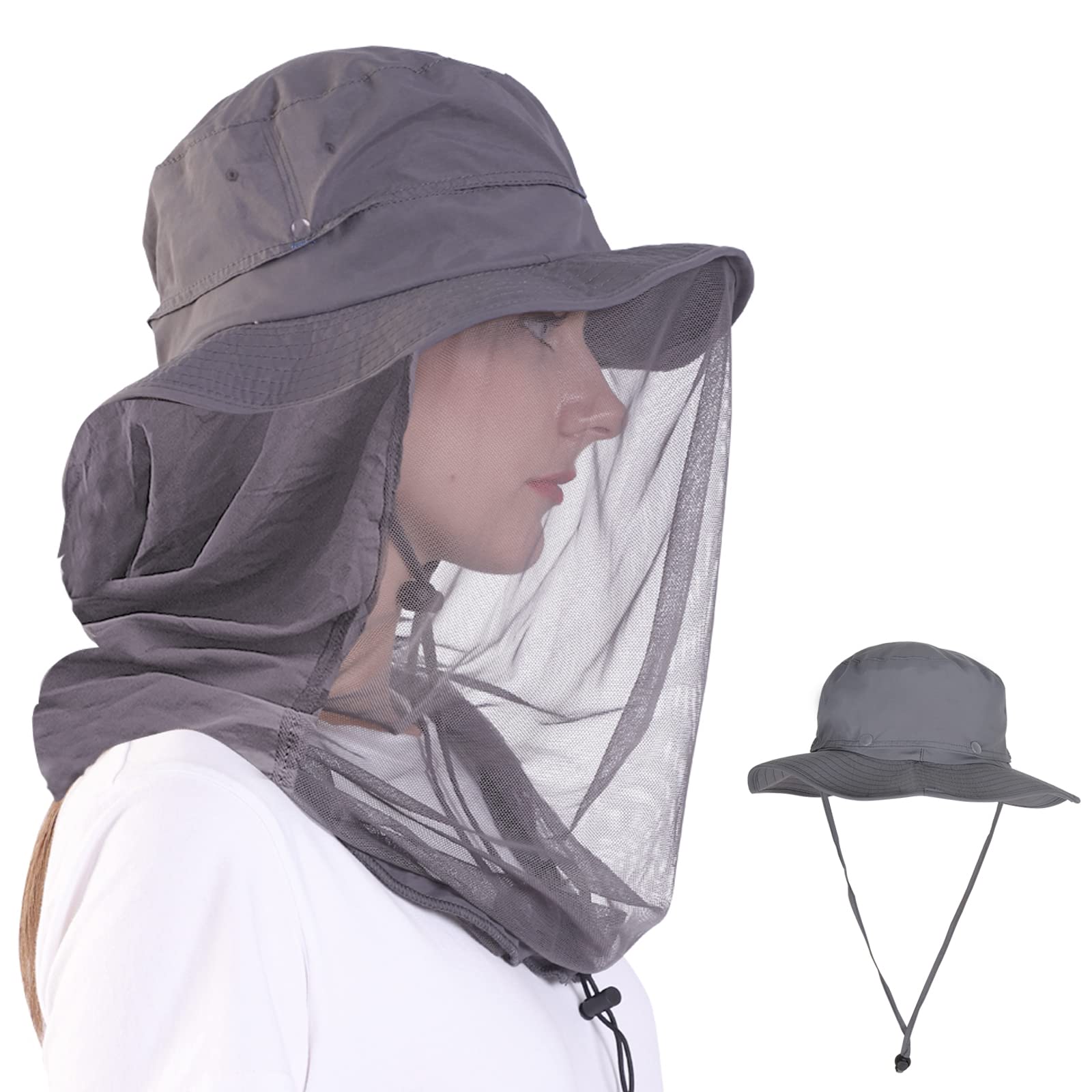 AYAMAYAMosquito Net Sun Hat with Neck Face Cover for Men Women