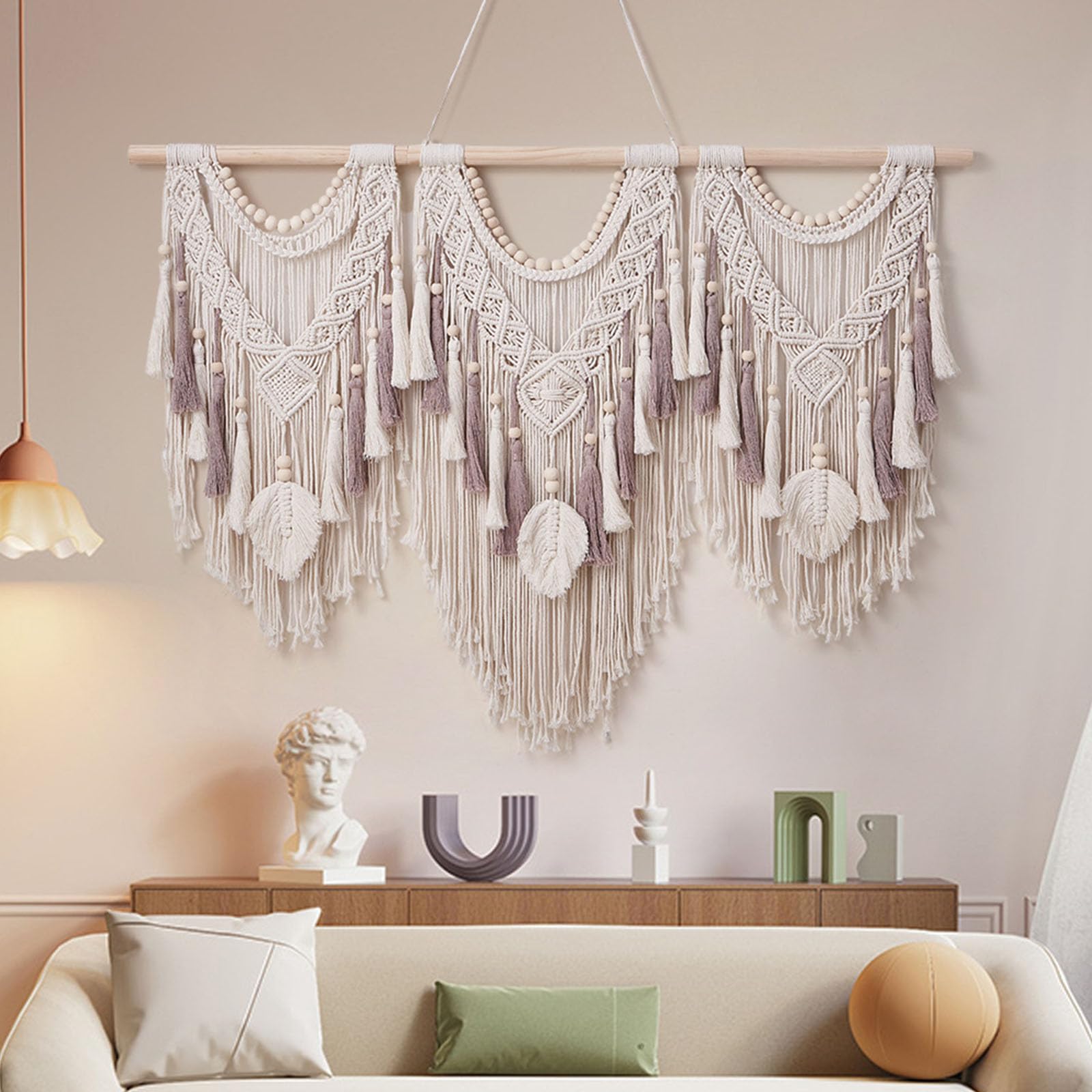 Tapiz Tejido geométrico Bohemio para Colgar en la Pared de macramé