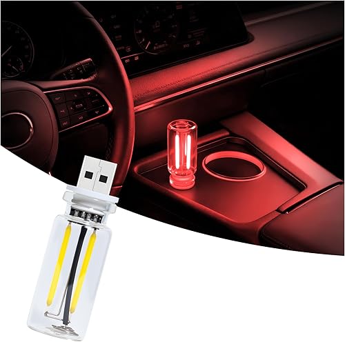 Miniatura 20 de Luz nocturna USB regulable al tacto para automóvil, paquete de 2 lámparas de filamento LED retro para interior de camión, dormitorio y campamento, 2