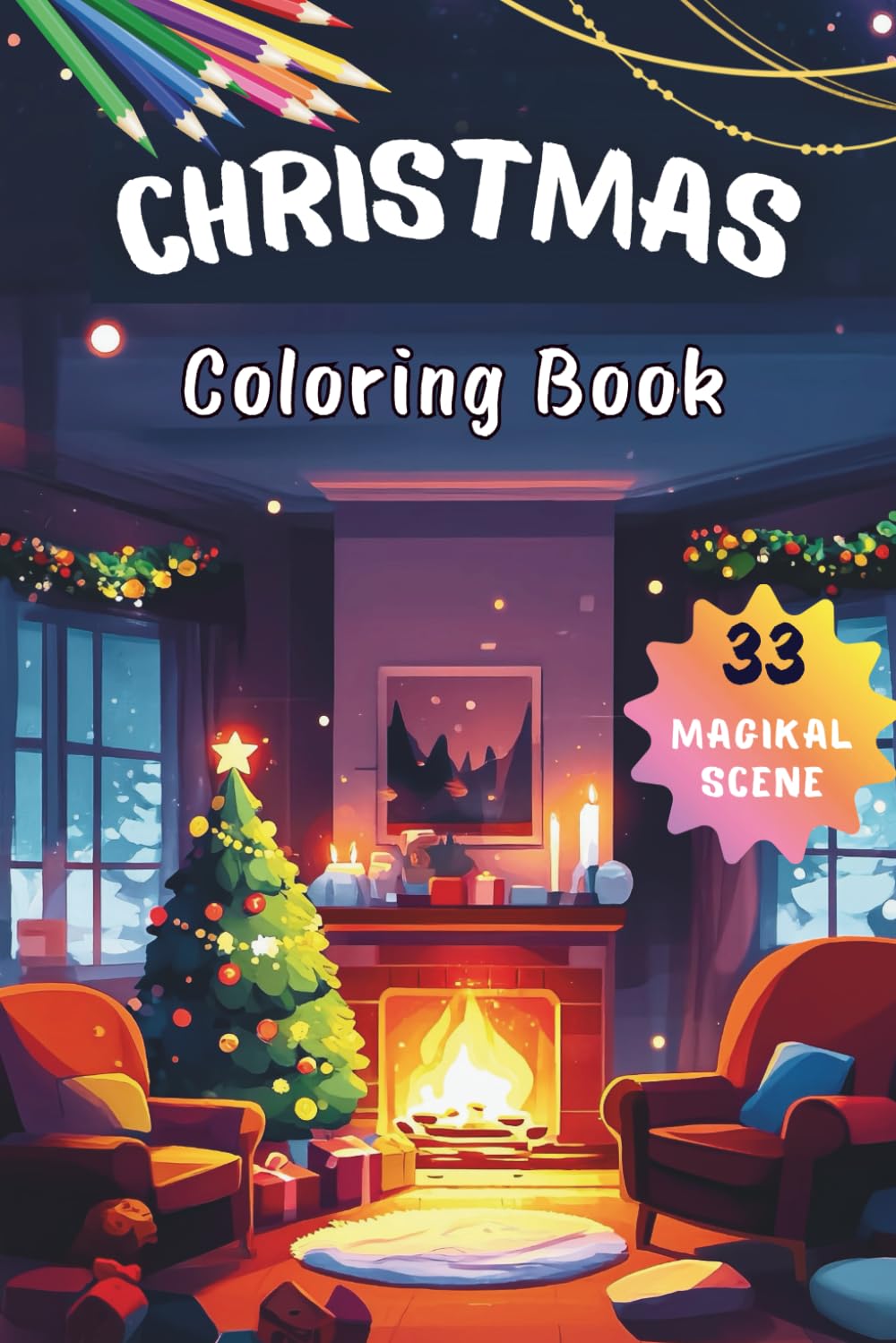 Christmas Coloring book for Kids Ages 5-12