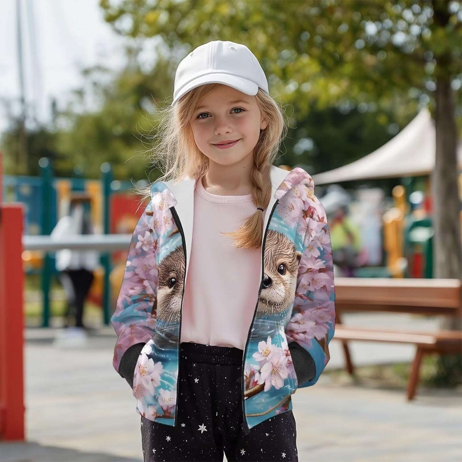 Hoodies for Girls 7-14 Cute Zip Up Sweatshirt with Pockets Kids Long Sleeve Tops Soft Fleece Fall Winter Clothes