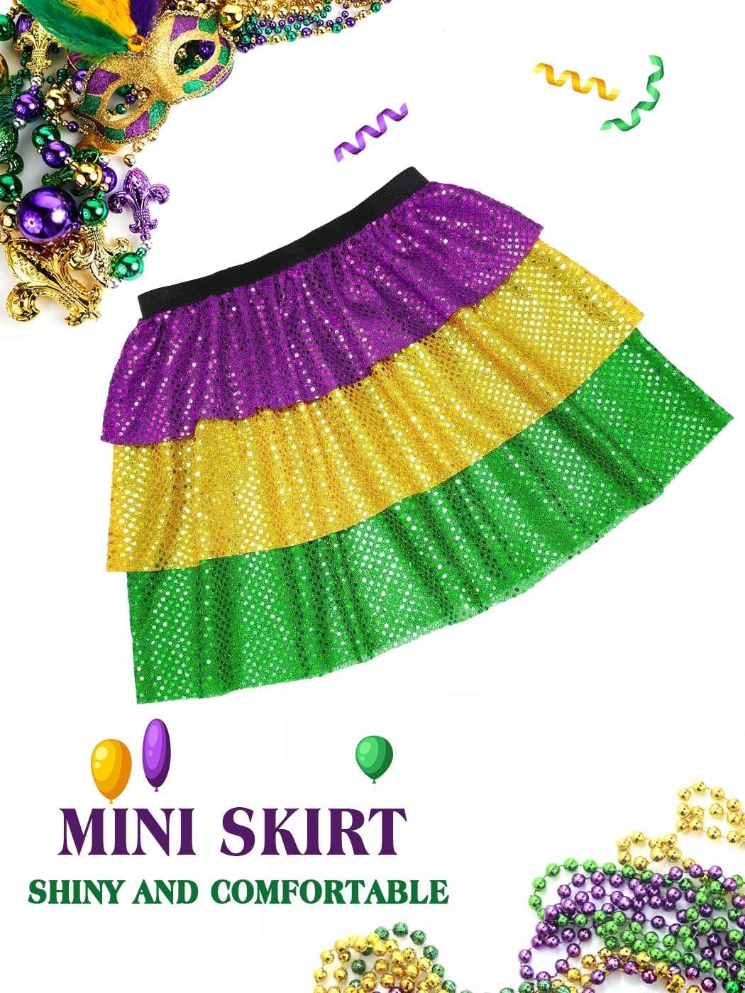 TWINKLEDE Sparkly Tutu Skirt Carnival Costume Festival Dance Skirts Outfit for Women - Image 9
