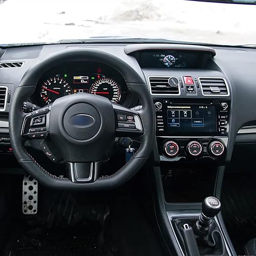 Miniatura 2 de Pomo de Palanca de Cambios Manual Pomo de Palanca de Cambios de Cuero PU de 6 Velocidades de Reemplazo para Subaru WRXSTI 2015-2022 Varilla de