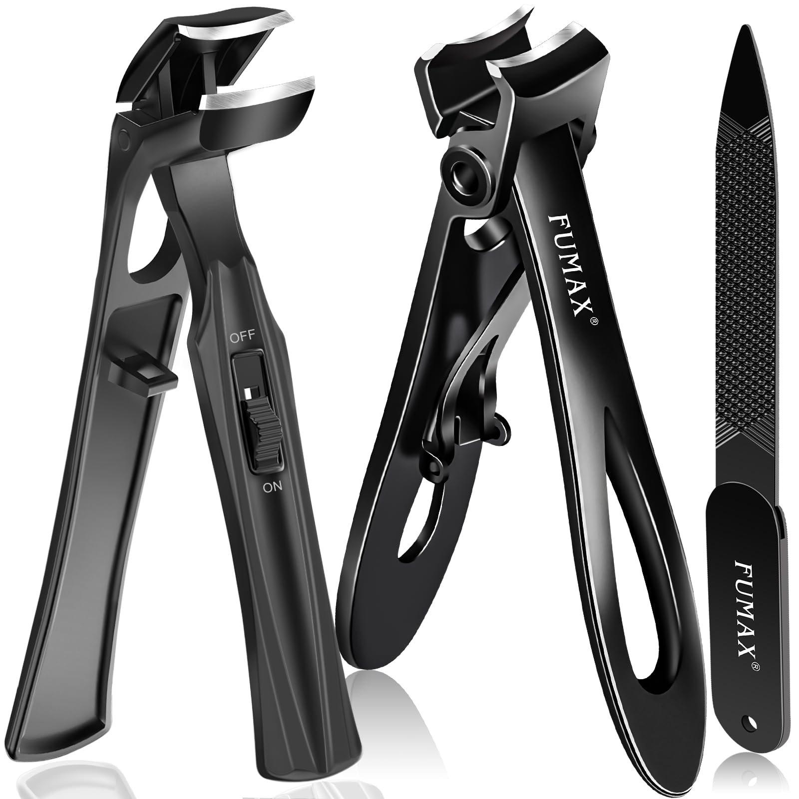 Toenail Clippers for Seniors for Thick Toenails with Wide Opening, Heavy Duty Angled Nail Clippers for Men with Long Handle, Large Fingernail Clippers