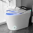 Smart Toilet with Bidet Built In, Auto Flush, Foot Sensor Flushing, Instant Warm Water Bidet, Warm Air Dryer, Manual Flip Cover, LED Display and Ambient Light Strip, One Piece Toilet for Batroom