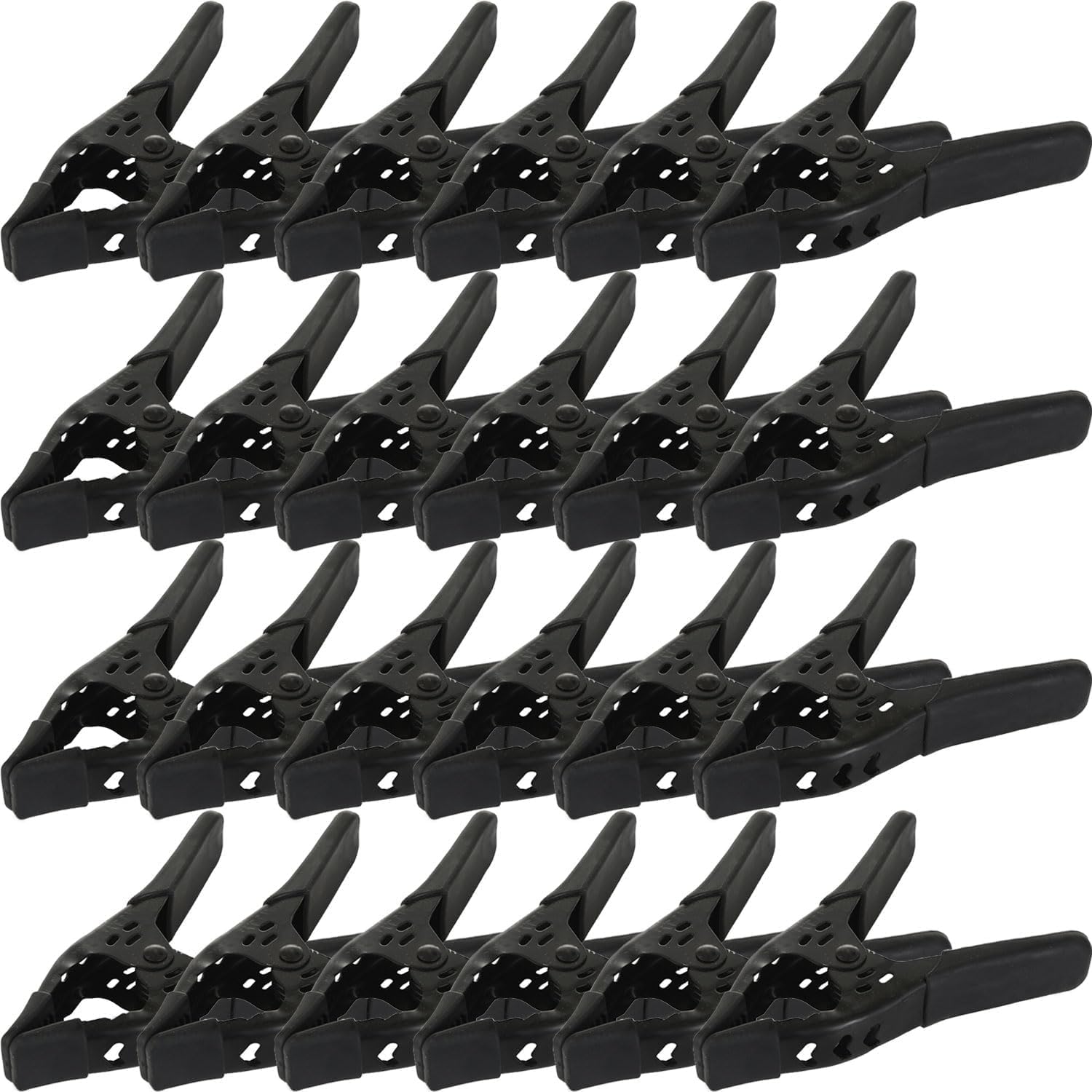 Lot of 24-6" inch Spring Clamp Large Super Heavy Duty Spring Metal All Black - 2.5 inch Jaw opening