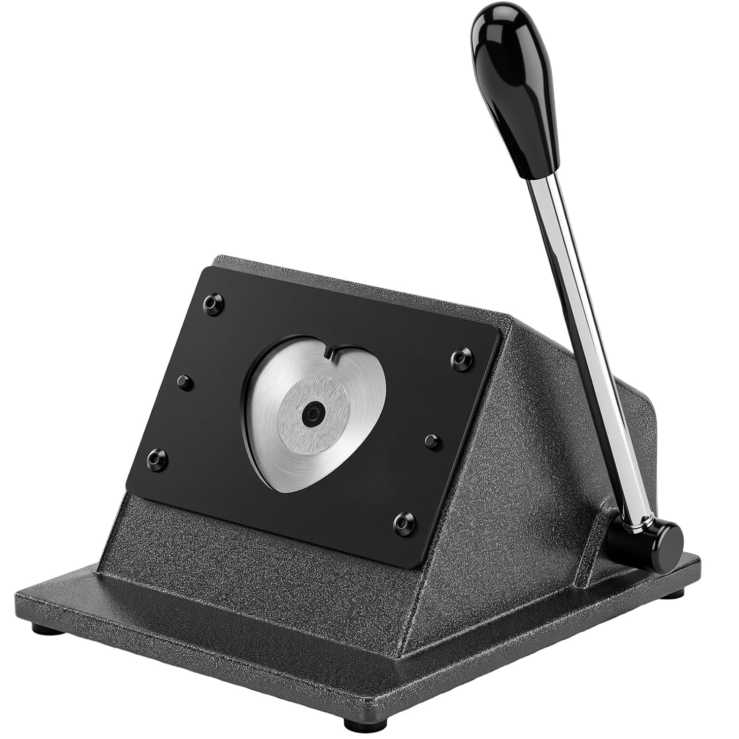 2.24 inch Heart Button Paper Cutter Metal Graphic Punch Die Cutter Tool Button-Type Paper Machine Heart Punching Machine for Gifts Graphic Badge Making