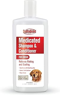 Sulfodene Brand Medicated Shampoo & Conditioner Dogs Stop Itching Flaking 12oz