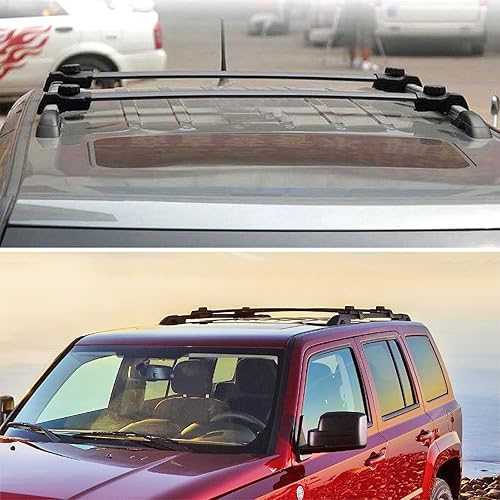 Miniatura 8 de Spec-D Tuning Barra de rieles laterales de aluminio de fábrica de plata compatible con Jeep Patriot 2007-2017