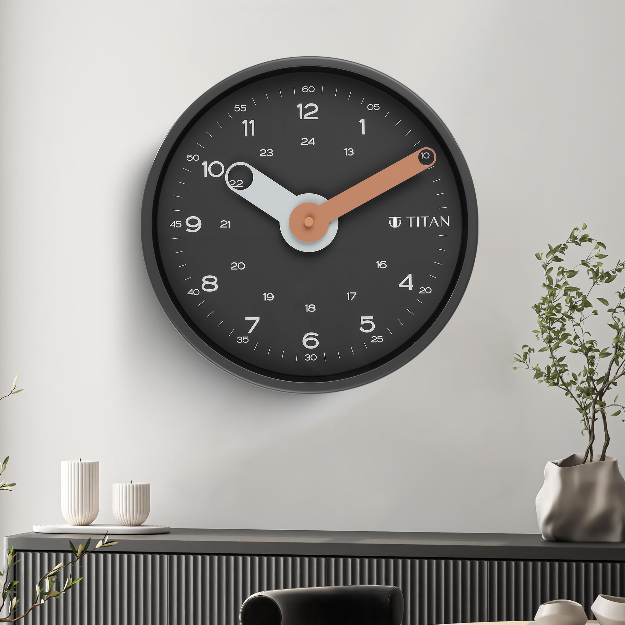 Titan Modern Metallo Wall Clock