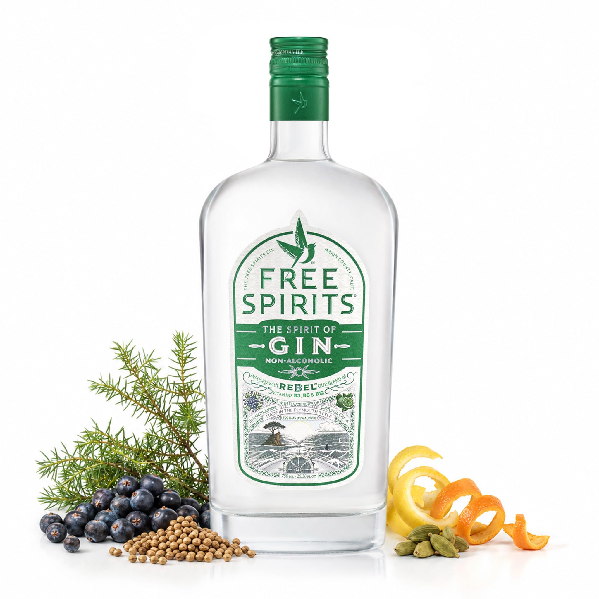 Amazon.com: Free Spirits Zero Proof Gin Alternative, Award-Winning