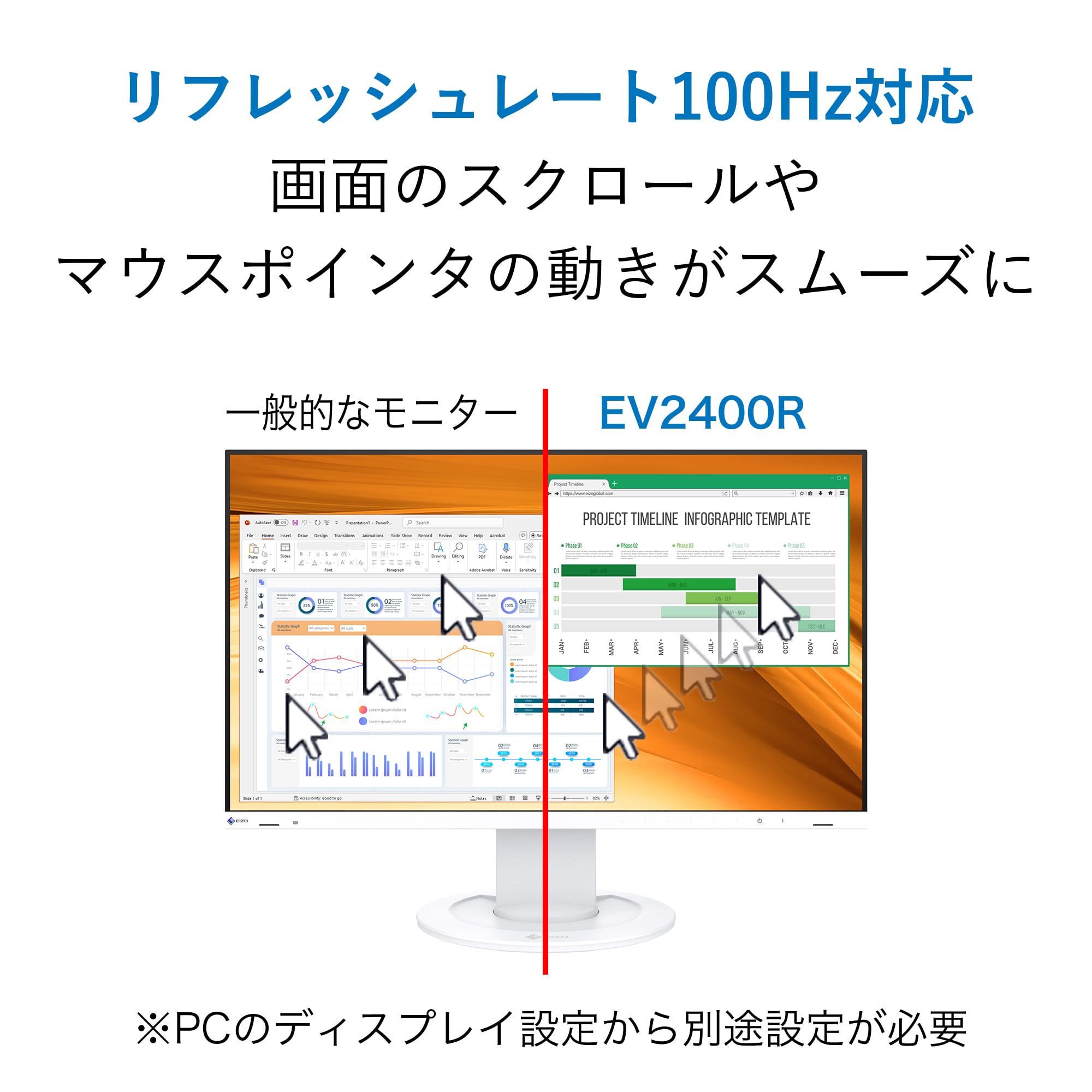 Amazon.co.jp: EIZO 疲れ目軽減モニター | FlexScan EV2400R-AMZBK