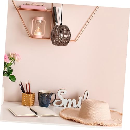 Miniatura 6 de DOITOOL Pantalla colgante tejida, pantalla de lámpara tejida, cubierta de pantalla de lámpara de ratán, pantallas de araña de ratán, pantalla de