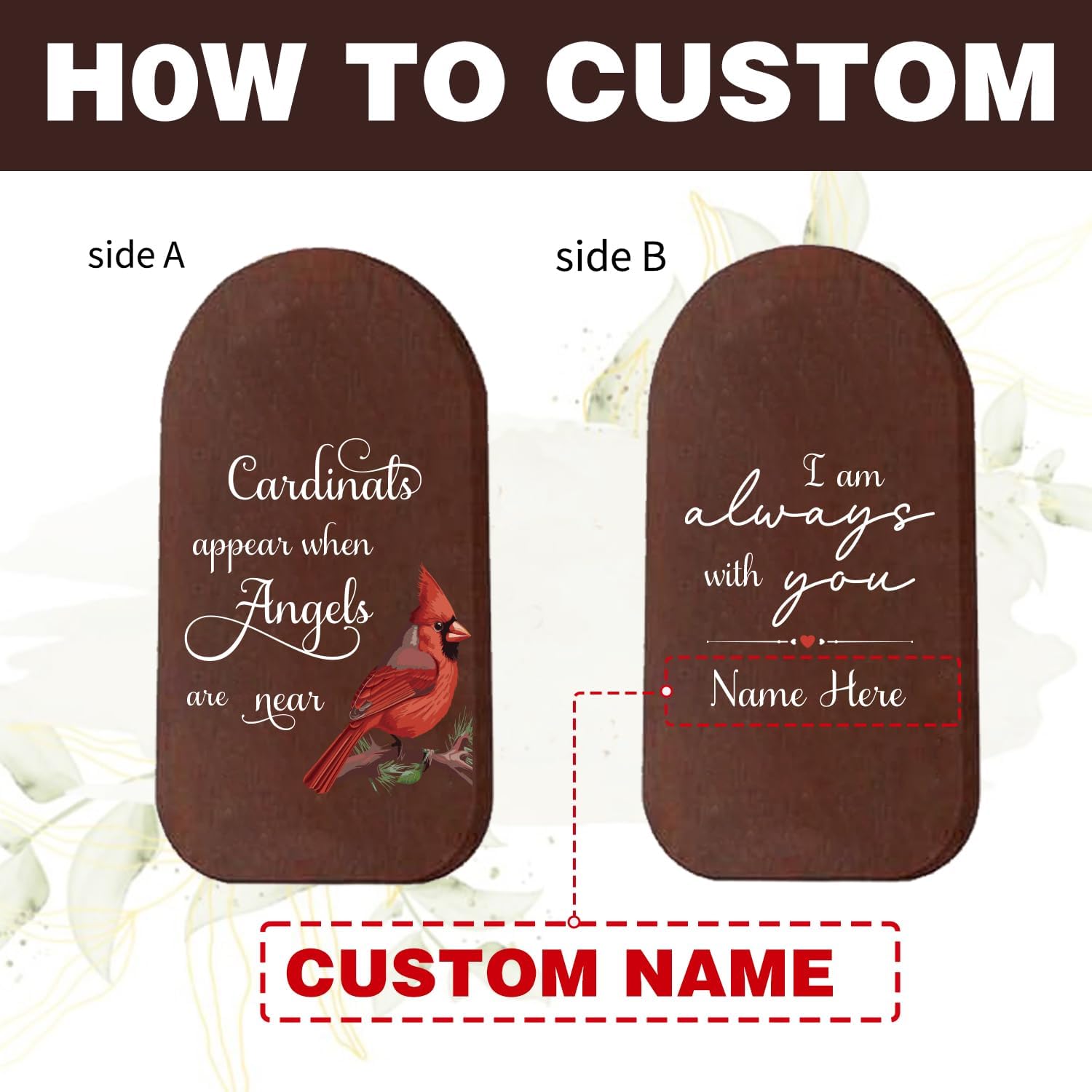 ASTARIN Customized Cardinal Wind Chimes for Loss Loved One, Memorial Wind Chime Personalized, Bereavement Gifts Idea for Loss of Father/Dad/Mother/Mom, Condolences Sympathy Gift