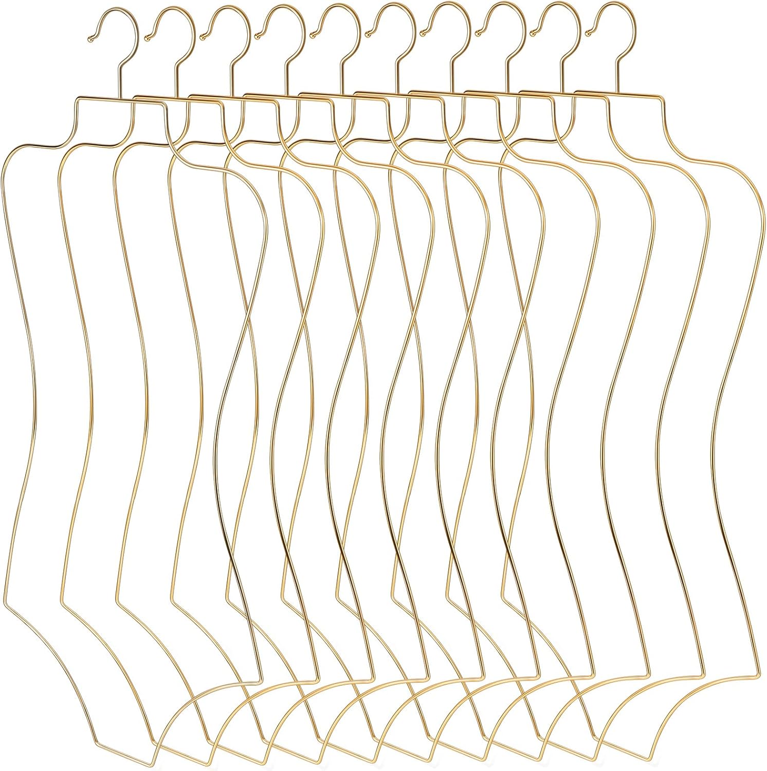 Taiyin Body Shape Bikini Hanger Wire Display Hangers for Lingerie Bathing Suits Swimwear Clothes Coat Gold 16