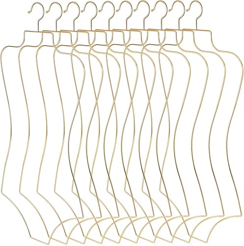 Colgador de bikini con forma de cuerpo, ganchos de metal para lencería para traje de baño, colgador de bikini para ropa de abrigo (dorado, 24 piezas) disponible en Yaxa Colombia