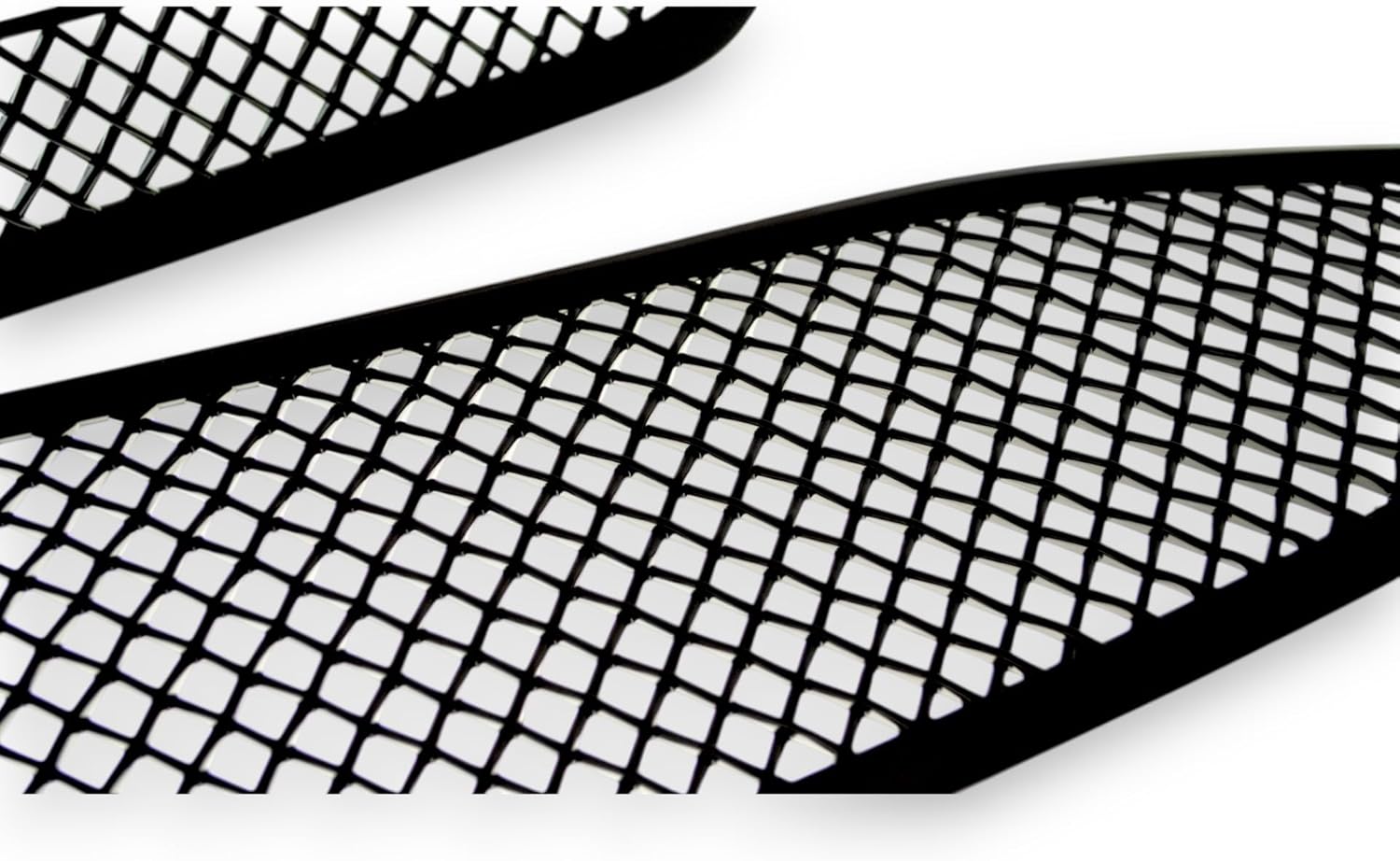 Trim Illusion Front Hood Grille Overlay Cover Accessory Compatible with 16-18 Chevrolet Malibu, Gloss Black Finish (2-Piece)