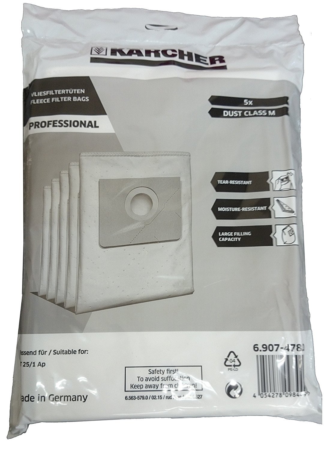 Kärcher 6.904-312 Filter Bags T 12/1 Pack of 10