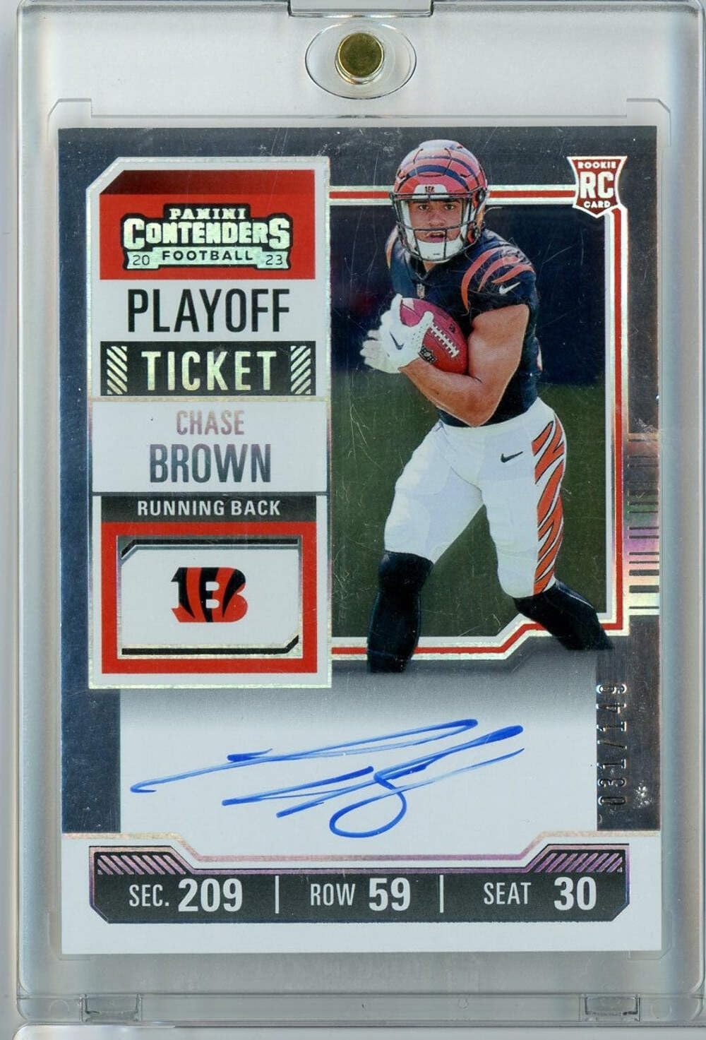 2023 Panini Contenders Playoff Ticket Chase Brown #105/149 Auto Rookie RC Football Card