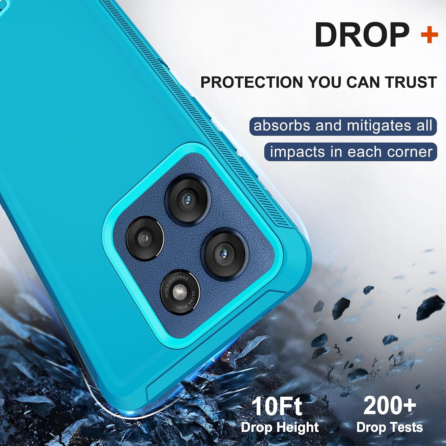 for Motorola Moto G Stylus 2026/2025 Case, for Moto Edge 60 Fusion Case with Belt Clip Holster,2X Screen Protector Full Body Heavy Duty Military Shockproof Rugged Protective Cover (Lake)