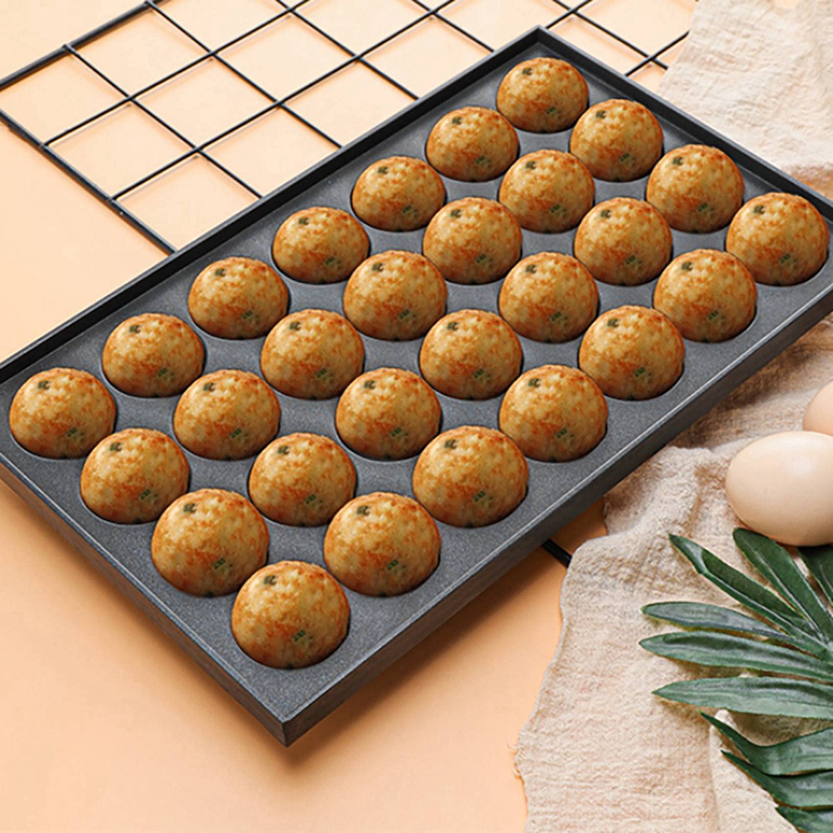 3 x 28 fori 4 cm Takoyaki piastra riscaldante antiaderente Takoyaki Takoyaki solo piatti in alluminio Takoyaki