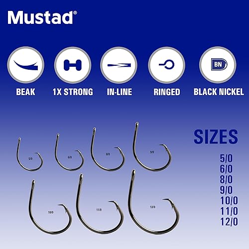Miniatura 6 de Mustad Demon Offset Circle, 1X Strong - Black Nickel