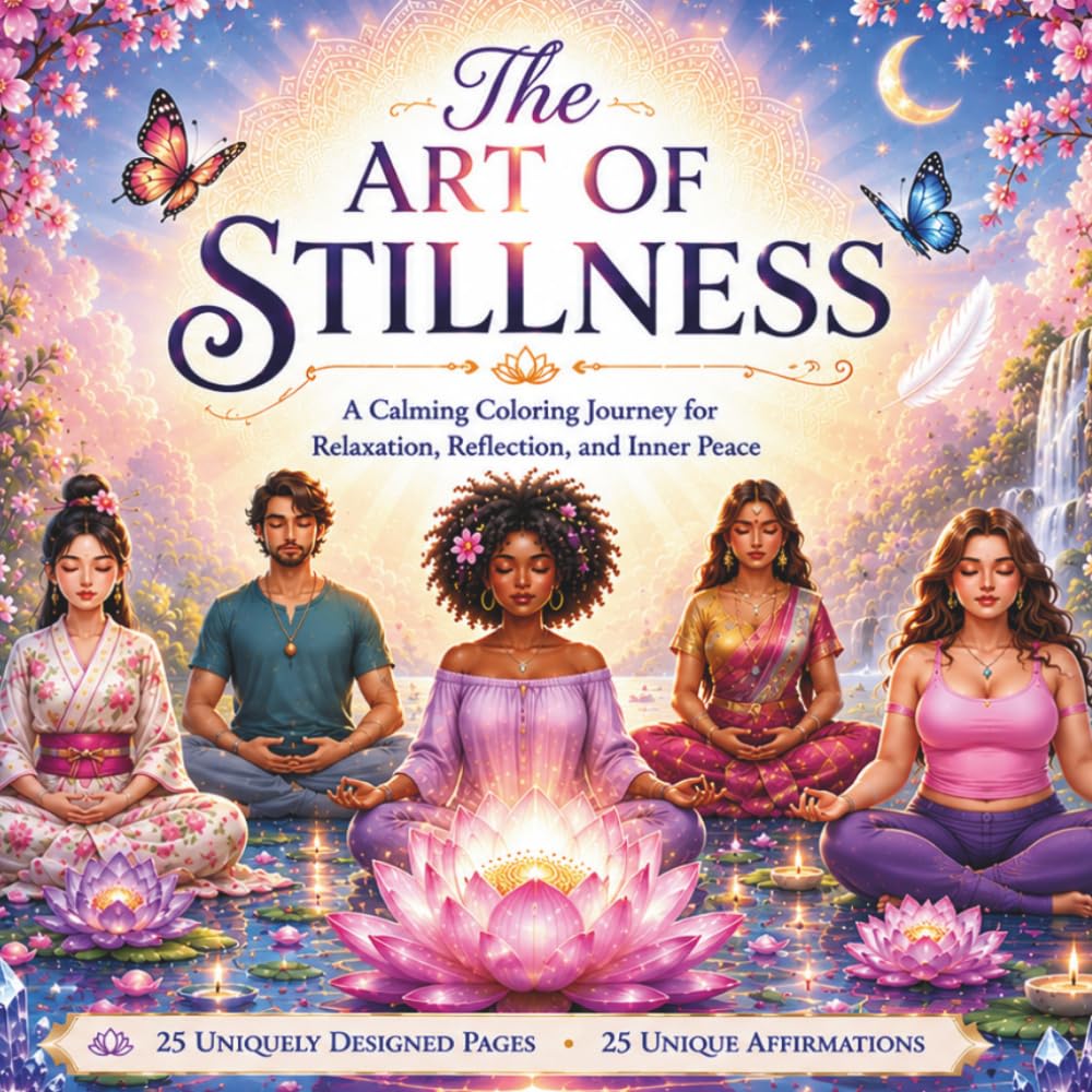 THE ART OF STILLNESS: A CALMING COLORING JOURNEY FOR RELAXATION, REFLECTION, AND INNER PEACE