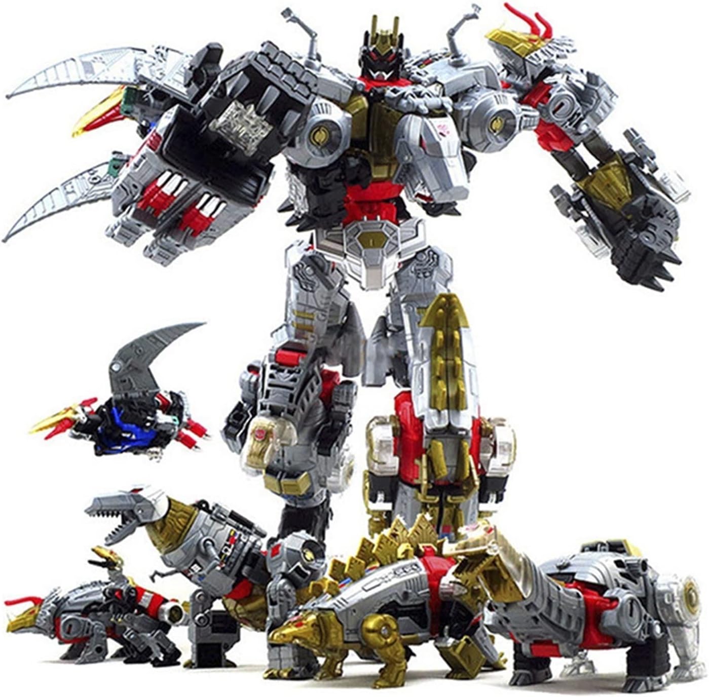 NA 5 en 1 DINOBOTS Combiner Megazord Figura de acción Transformación Grimlock SLAG SNARL SWUDY SWOP DE DEFORMACIÓN Robot para Regalos para niños