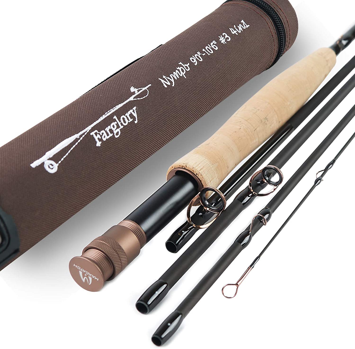 MAXIMUMCATCH Farglory Nymph Rute 4 in 1(Euro/tschechischer Nymphenstil), AAA Kork Handgriff, in #3#4#5 9'0"- 11'0''