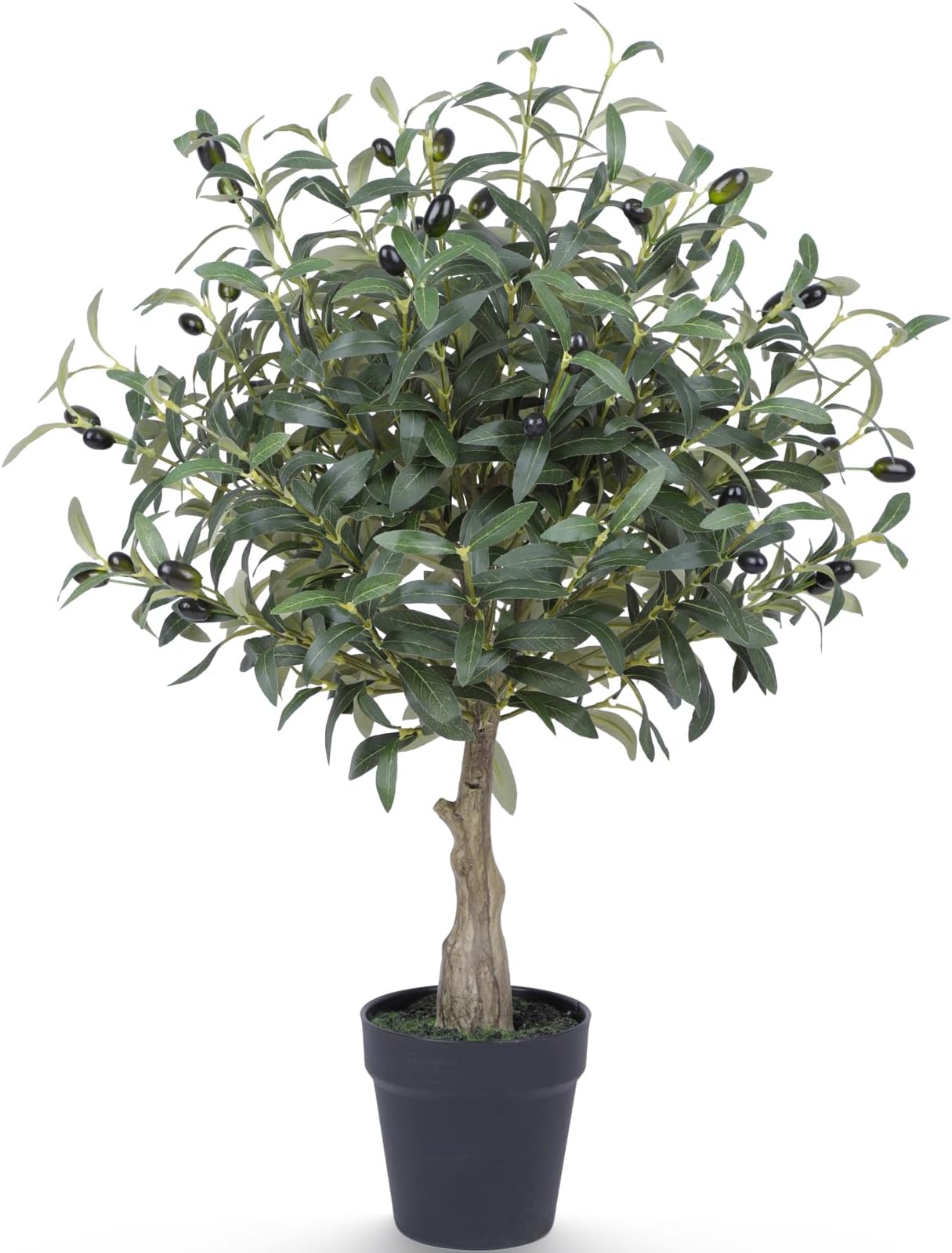 Artificial Olive Tree 70CM Fake Olive Branches and Fruits Faux Potted Olive Silk Tree Artificial Plant for Home Office Living Room Floor Indoor Outdoor Decor(27")