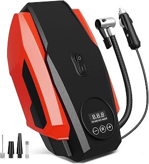 Mrsdry 150psi Air Tyre Inflator for Car and Bike Pump Auto Stop (RED)