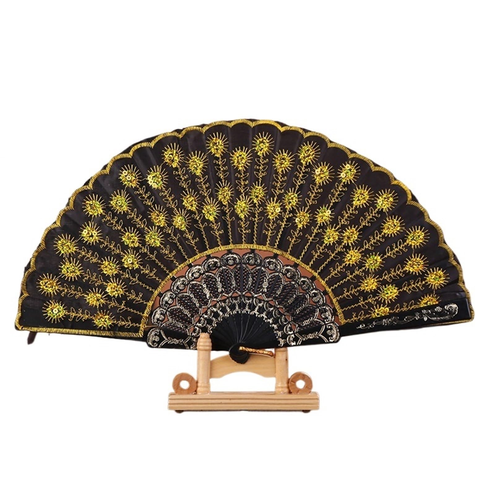 Dcuipg Color5 3Pcs Folding Hand Fan For Party