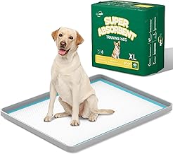 IMMCUTE Puppy Pads 28"x34"-40 Count, Pee Pad Holder 1 Count, Fits Up to 28" x 34", Silicone Non-Slip Dog Potty Tray, High Edge Puppy Pad Holder Tray for Easy Cleaning with 4 Clamps