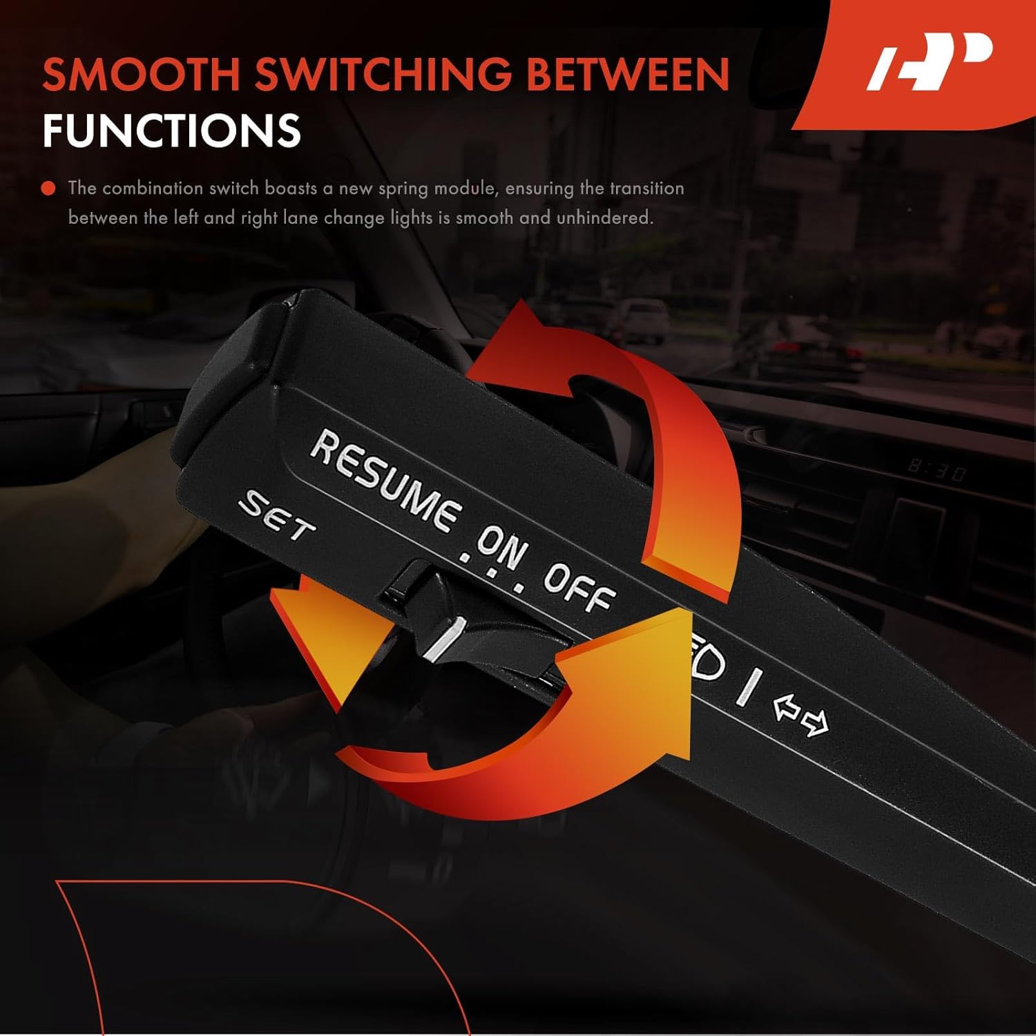 A-Premium [Generation 2] Turn Signal Switch, Cruise Control Switch Lever with 4 Connectors Compatible with Volvo VAH 2011-2015, VHD 2004-2015, VN 2004, VNL 2004-2011/2013, VNM 2004-2014