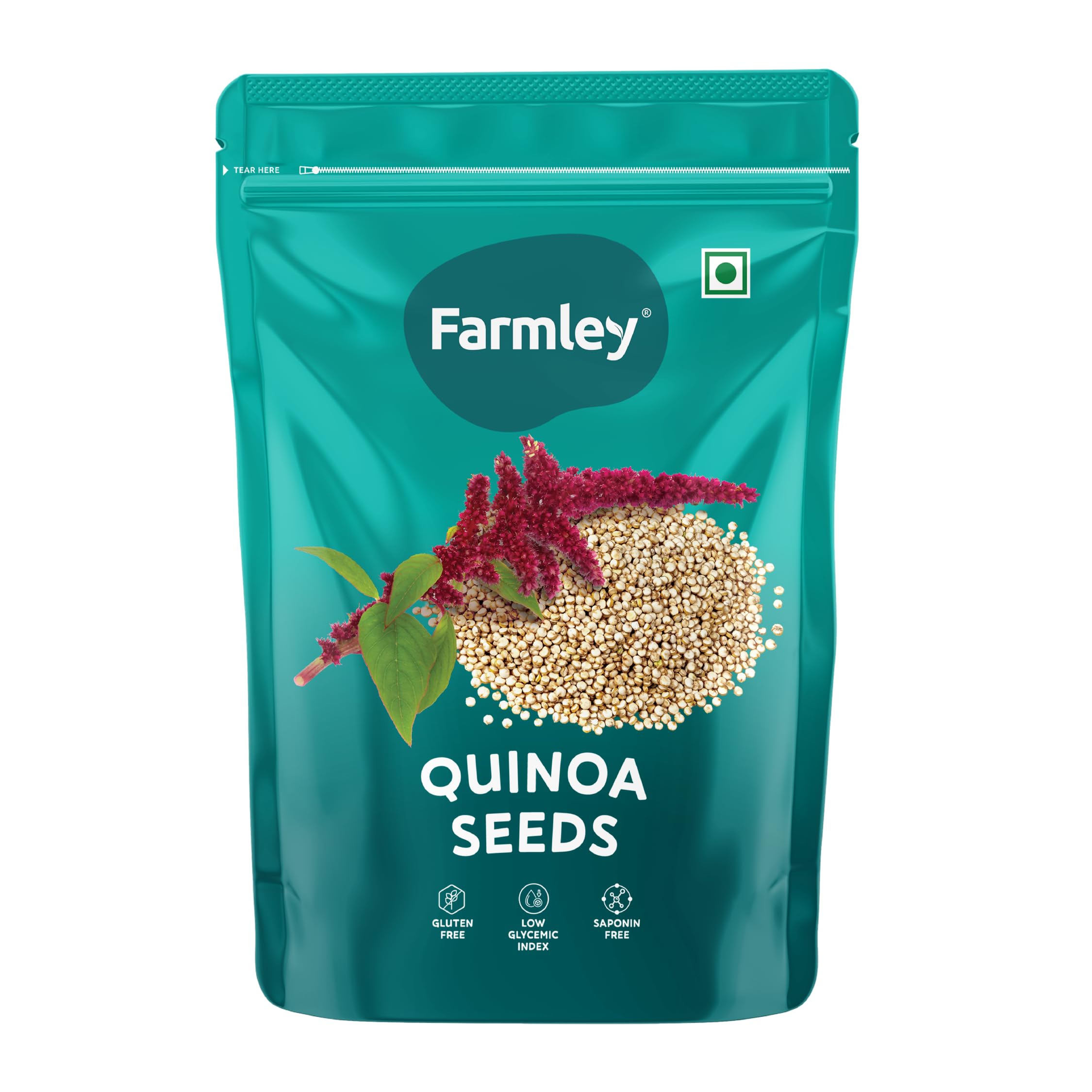 Farmley Natural Quinoa 500 g | Gluten Free | Ready To Cook | High Fibre & Protein Content Quinoa Seeds (Pack of 1)