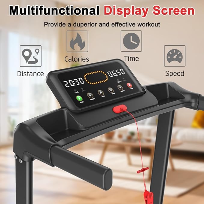 Caminadora Portátil Wheloy con Pantalla LED, Capacidad 265 LB miniatura 6