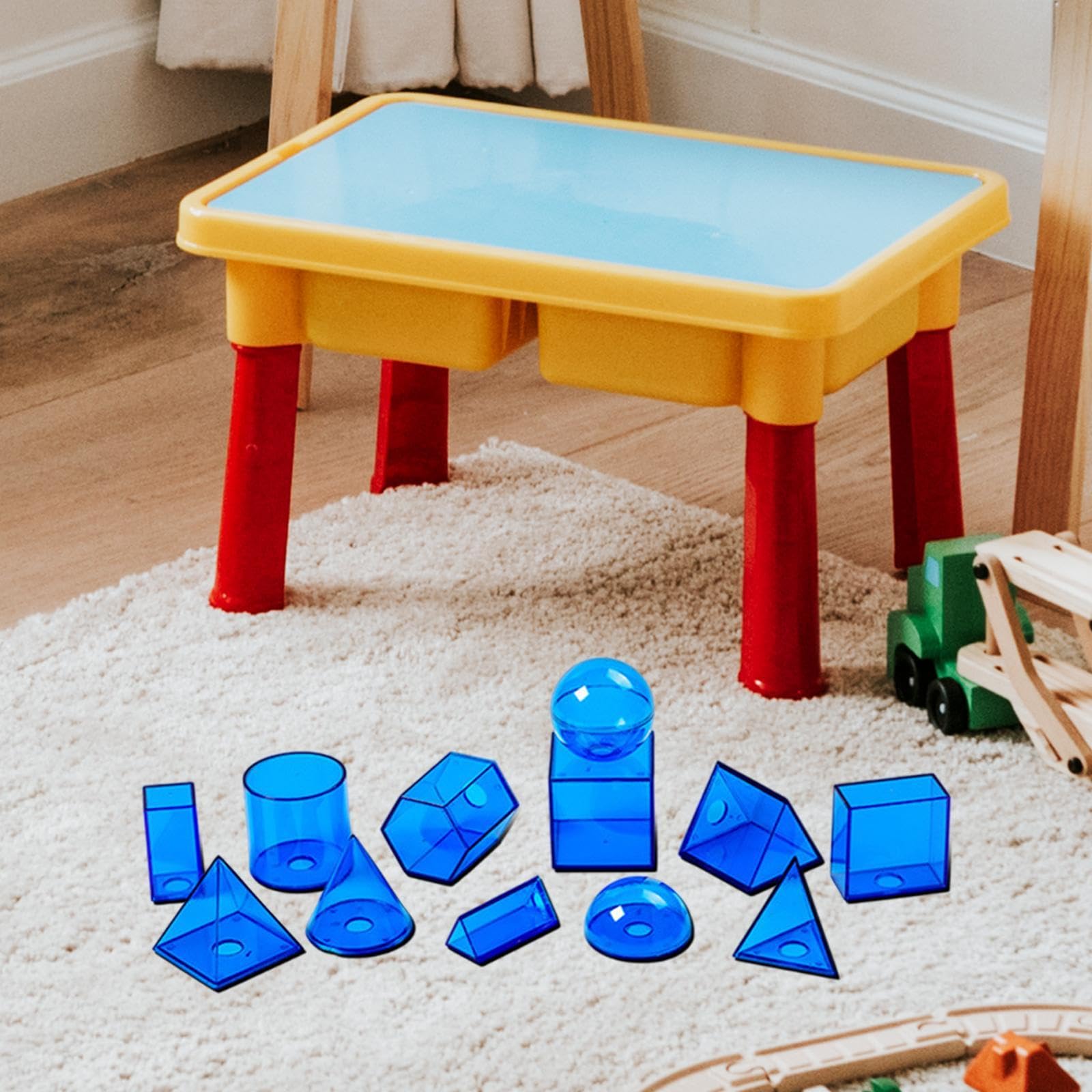 12 Piezas de Sólidos Geométricos, Formas Geométricas 3D para Niños Y Niñas, Decoración Del Hogar.