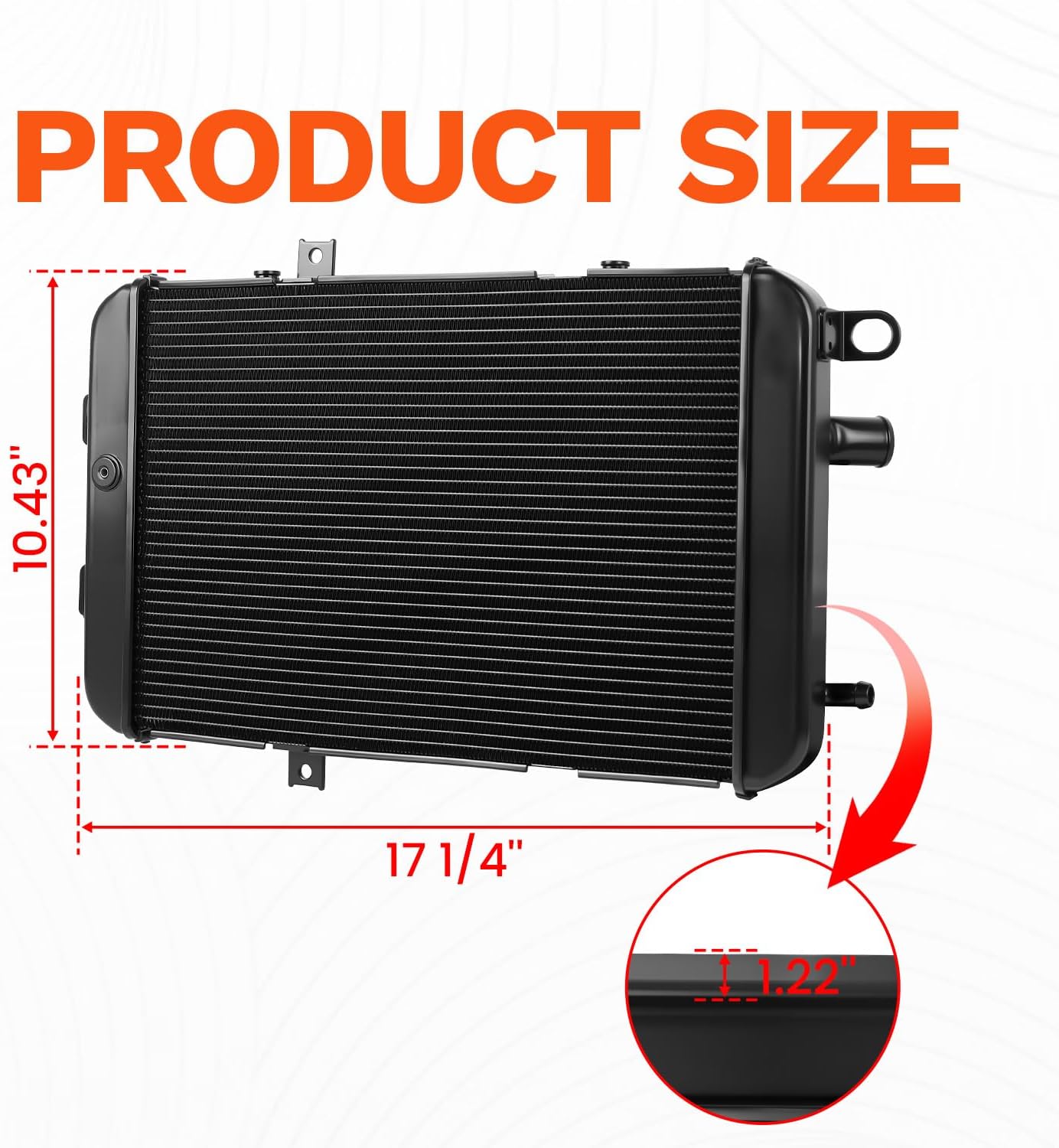 CHIFUN Radiator for M109R Boulevard 1800 VZR 1800 2006-2024, Aluminum Motorcycle Engine Cooling Cooler Compatible with Suzuki (Black)
