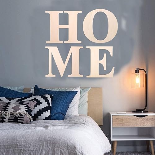 Miniatura 3 de Letra de madera de 12 pulgadas, letras de madera de superficie lisa para decoración de pared, letras de madera en blanco sin terminar de 15 pulgadas